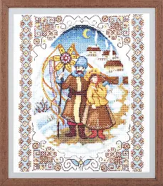 BT-224 Counted cross stitch kit Crystal Art "Evening before Christmas"