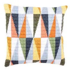 PN-0147911 Vervaco Long Stitch Kit Cushion "Triangles"