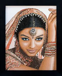 PN-0008160 Counted cross stitch kit LanArte "Indian Model"