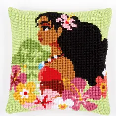 PN-0168027 Vervaco Cross Stitch Cushion Disney "Vaiana Moana, Island girl"