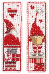 PN-0165984 Cross stitch kit (bookmark) Vervaco "Christmas gnomes"