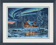 35212 Counted cross stitch kit DIMENSIONS "Aurora Cabin"