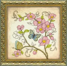 BT-510 Embellished stitch kit Crystal Art "Breathing of spring"