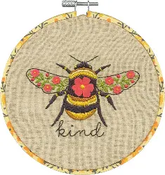 72-76314 Set for plain embroidery DIMENSIONS ROUND BEE Bee with hoops