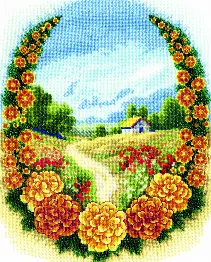 VT-266 Cross Stitch Kit Crystal Art “Road Home”