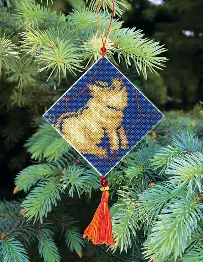 Christmas tree toy cross-stitch kit Т-37 Set of pictures "Chinese horoscope" 