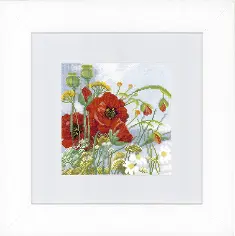 PN-0146360 Counted cross stitch kit LanArte "Poppies"