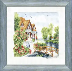 Cross-stitch kit M-316 "Bridge near native home"