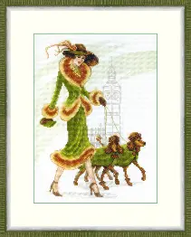 BT-076 Counted cross stitch kit Crystal Art "A walk in London"