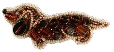 BP-257 Beadwork kit for creating broоch Crystal Art "Dachshund"