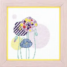 BT-225 Counted cross stitch kit Crystal Art Triptych "Illusionof color"