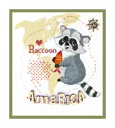 BT-182 Counted cross stitch kit Crystal Art "Child's world. America"