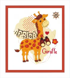 BT-172 Counted cross stitch kit Crystal Art "Child's world. Africa"