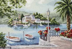 M-519 Counted cross stitch kit "Paradise Island"