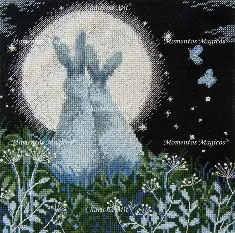Cross-stitch kit M-458 Counted cross stitch kit "Moon hares"