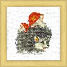 BT-018 Counted cross stitch kit Crystal Art "Practical hedgehog"