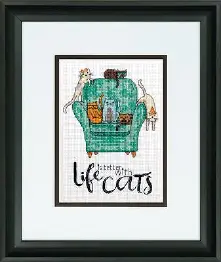 70-65222 Cross stitch kit "Playful Cats • Playful kittens" DIMENSIONS