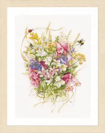 PN-0173516 Counted cross stitch kit LanArte "Summer bouquet"