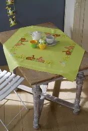 PN-0150409 Vervaco Tablecloth "Easter Bunnies"
