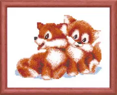 Cross-stitch kit М-150 (А-119) "Foxes"