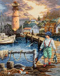 M-499 Counted cross stitch kit "Dad's assistant"