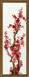Mixed technique stitch kit M-93 “Red oriental cherry” 