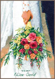 PN-0189338 Counted crossstitch kit Vervaco "Bridal Bouquet"