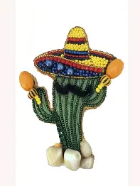 BP-370 Kit for making a Crystal Art brooch Cheerful cactus