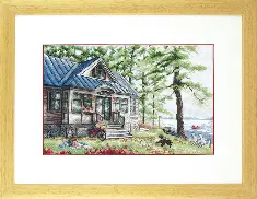 Cross-stitch kit M-322 "Rest at the lake"