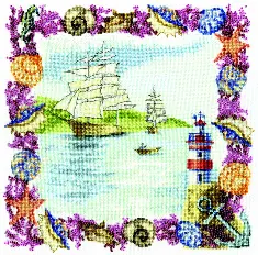 VT-264 Cross Stitch Kit Crystal Art “Legend of the Sea”