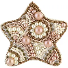 BP-180 Beadwork kit for creating broоch Crystal Art Set of pictures "Gingerbread"