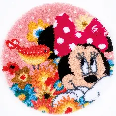 PN-0168424 Vervaco Latch Hook Shaped Rug Disney "Minnie Psst"