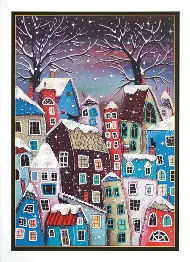 Beadwork kit B-740 "Winter houses"