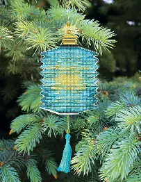 Christmas tree toy cross-stitch kit Т-26 Set of pictures "Colorful lanterns"