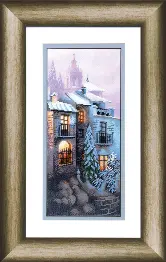 Mixed technique stitch kit M-64 Triptych “Winter evening” 