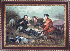 Cross-stitch kit М-124 By V.G. Petrov “Hunters on the halt” 