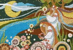 ВТ-239 Counted cross stitch kit Crystal Art "Kupala night"