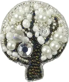 BP-208 Beadwork kit for creating broоch Crystal Art "Tree"