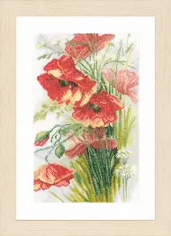 PN-0156301 Counted cross stitch kit LanArte "Poppies"