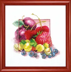 BT-1004 Mixed technique stitch kit Crystal Art "Gooseberry"