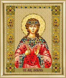 Rhinestone decoration kit KC-124 "The Icon of St. Martyr Lyubov"