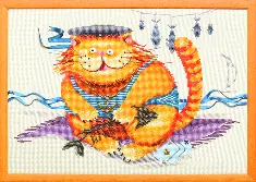Mixed technique stitch kit M-108 "Cat-sailor"