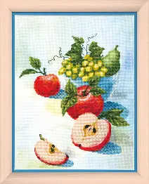 BT-502 Embellished stitch kit Crystal Art "Aquarel apples"