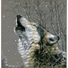 PN-0202607 Cross stitch kit LanArteTiere heulen einen Stern an Animals howl at a star