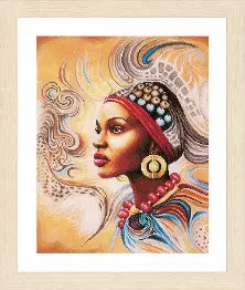 PN-0167128 Counted cross stitch kit LanArte "Mother Africa"