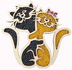 F-110 Designer kit Magnet "Cats cuddling"