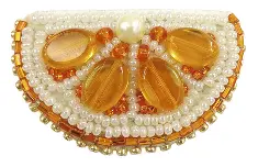 BP-239 Beadwork kit for creating broоch Crystal Art "Orange"