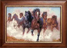 Cross-stitch kit №470 "Horses"