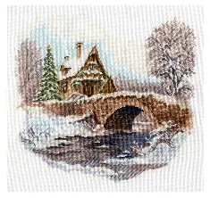 M-563 Counted cross stitch kit "Warmth through the frost"