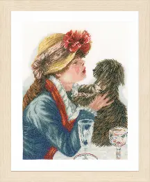 PN-0168607 Counted cross stitch kit LanArte "Girl & Dog"